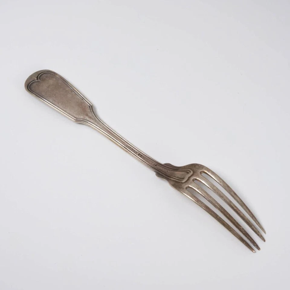 Джеймс Коннинг Мобиль Алабама Антикварная Американская Монета Серебряная Скрипка Нитевая Вилка - Изображение 2 из 4