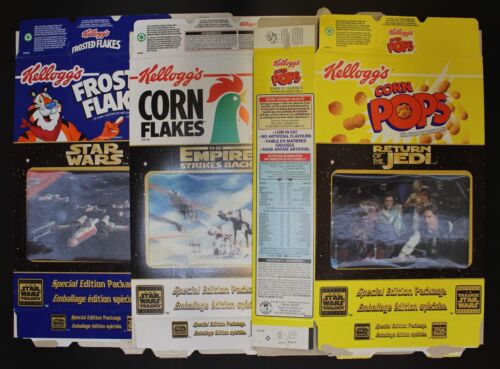 Vintage Cereal Box Set, STAR WARS TRILOGY, 1996, Kellogg's, CANADA - Picture 1 of 7