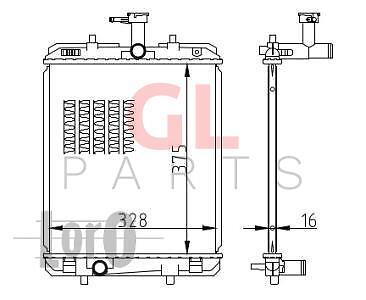 PER TOYOTA AYGO 2014-2018 Radiatore Raffreddamento Motore 1330P4 MANUALE - Foto 3 di 3