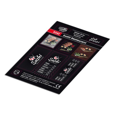 Sushi Restaurant   STICKER fit for building blocks tiles /5342