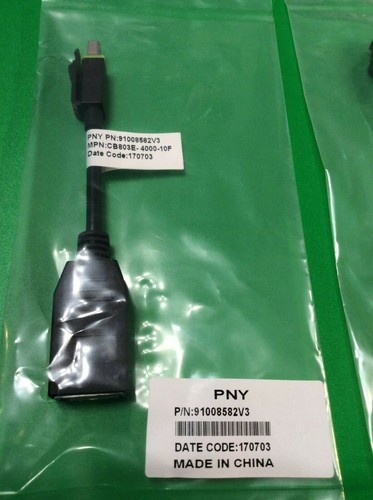 PNY 91008582V Mini Displayport to Displayport Adapter Cable 5 inches- 2 pcs - Picture 2 of 2