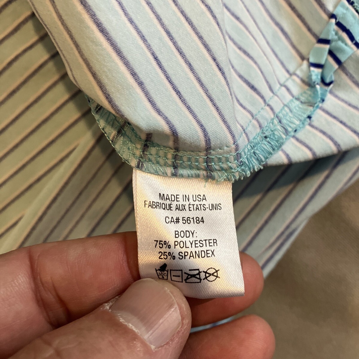B Draddy - DRADDY SPORT - Golf Polo - Short Sleeve Blue Stripe - Performance - M View 4