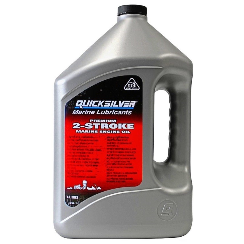 Quicksilver Premium 2-Cycle Outboard Oil - 4Ltr -  2 stroke - 92-858022QB1