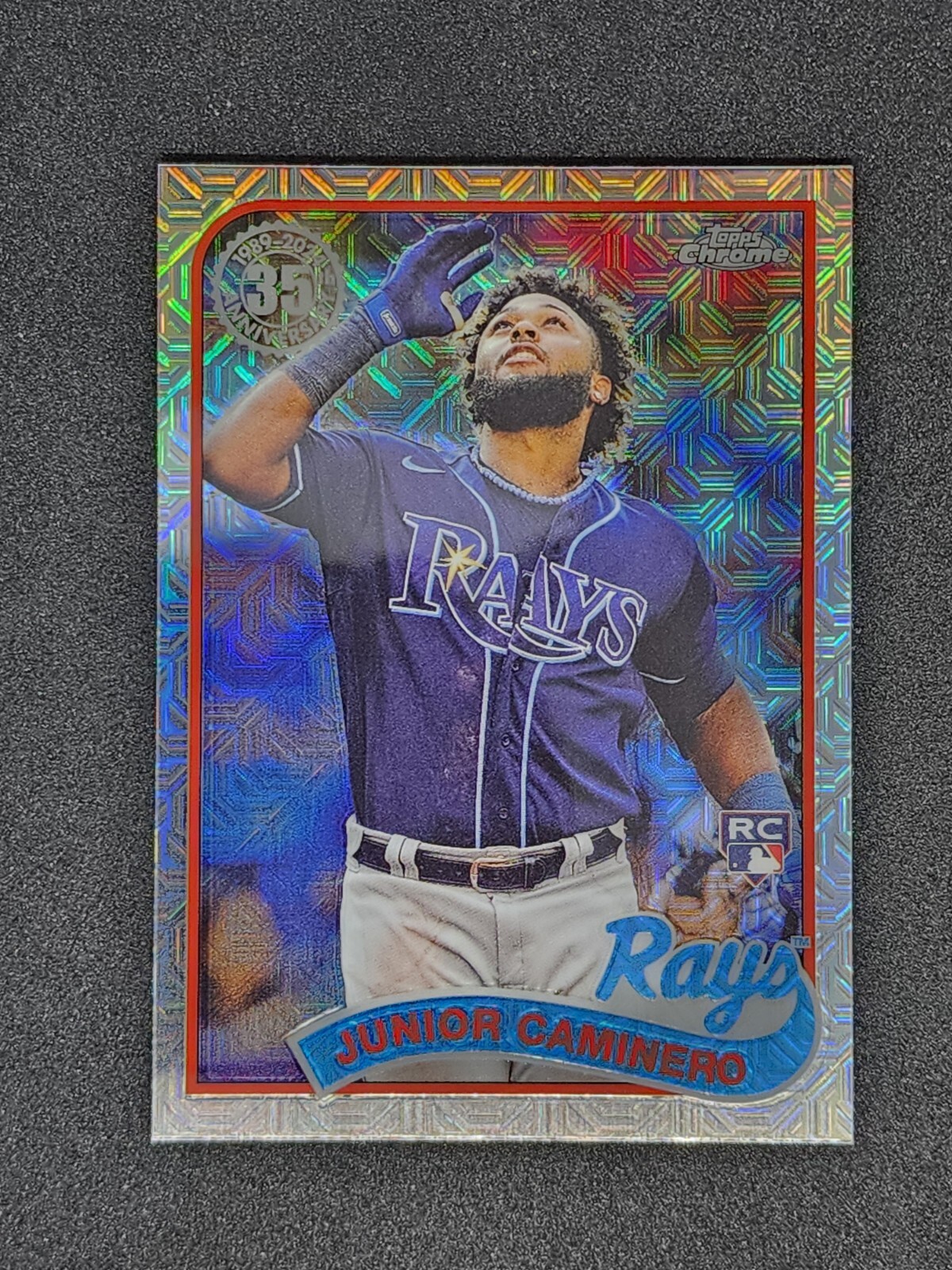 2024 Topps Series 2 Junior Caminero #2T89C-63 Rookie RC Silver Pack Mojo Rays