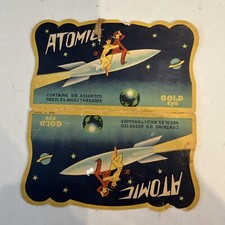 Vintage 1950s Space Age Rocket Theme Atomic Needle Pack