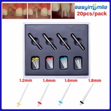 20Pc Dental Endo Fiber Post Glass Quartz Teeth Restorative 1.0/1.2/1.4/1.6/1.8mm