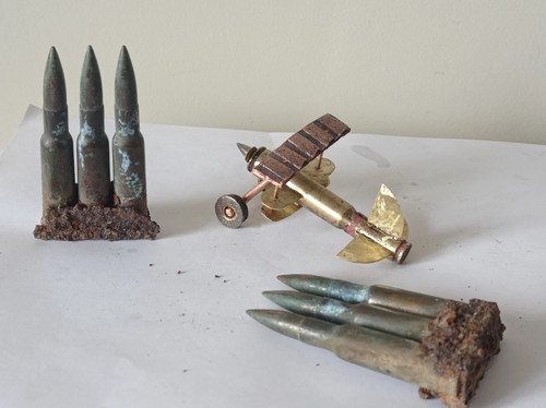 German Imperial Air Force . Trench Art WW1 . Albatros . Fokker 1914