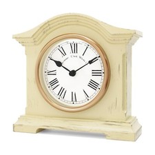 Acctim Falkenburg Distressed Mantel Clock Quartz Cream
