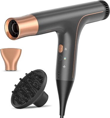 Lightweight Hair Dryer with Diffuser, Professional Ionic Blow Dryer for Home & T