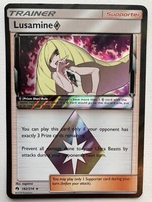 Pokemon card Lusamine 182/214 - US Seller
