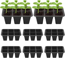 8 Pcs Silicone Seed Starting Tray Spring Reusable Seed Starter Tray Seedling Tra