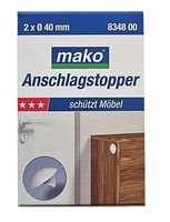 TüRstopper Wand Weiß Selbstklebend [2 StüCk] - Ø 40 Mm TüRpuffer Wandpuffer