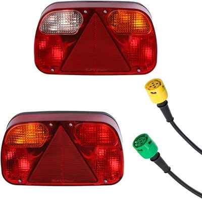 Trailer-Rear-Lights-Set DC 12V mit 4 Stück Bulben, 2 x 30 cm Kabel & Schrauben