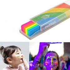 Rainbow Body Crayon Art Face Paint Makeup for Carnival Color Run Mardi Gras