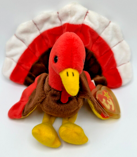 Ty Beanie Baby Gobbles The Turkey 1996 5th Gen Swing Tag 6th Gen Tush Tag Stamp - Picture 3 of 15