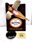 Vtg 1960s Olympia Beer Ring Necked Pheasant Wildlife Bar Sign Wall Plaque Decor