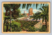 Los Angeles CA-California, Wilshire Boulevard, MacArthur Park, Vintage Postcard Los Angeles CA-California, Wilshire Boulevard, MacArthur Park, Vintage Postcard