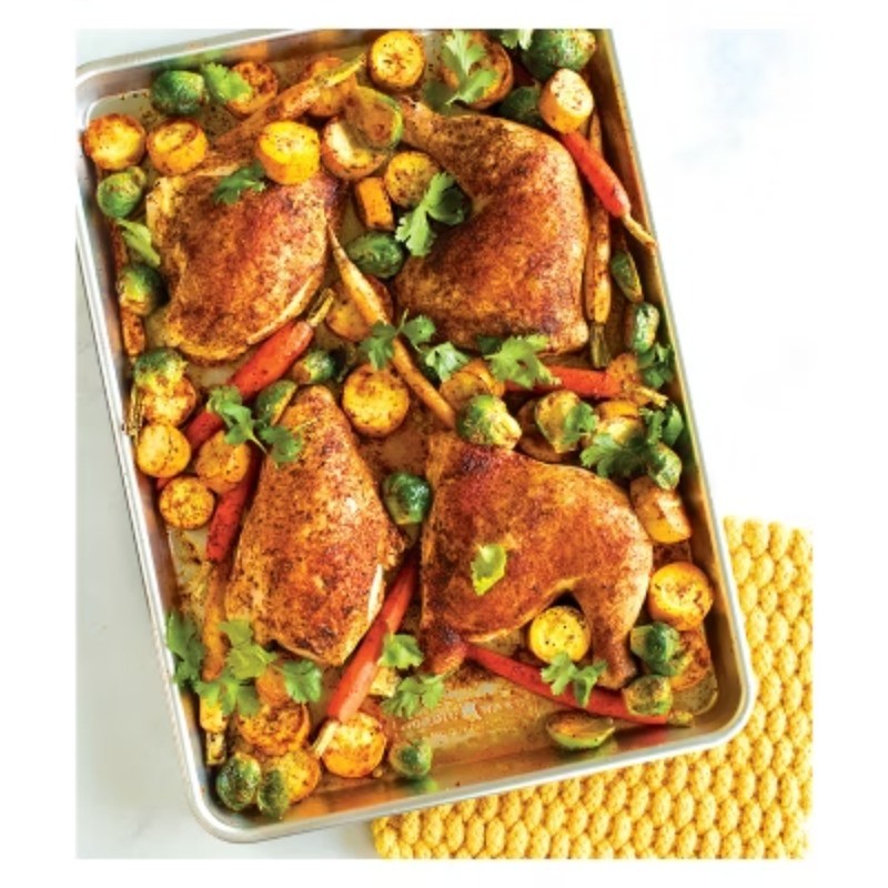 Nordic Ware Naturals Jumbo Cookie Sheet: Aluminum Baking Pan 21x15x1