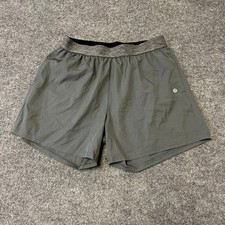 Lululemon Shorts Mens Size 2XL Grey Athletic Gym Running Stretch Lightweight