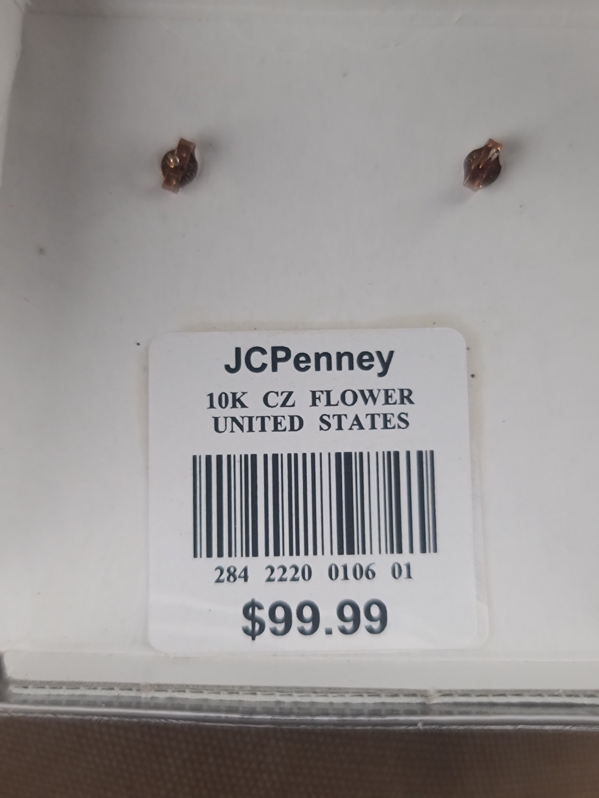 10k Solid Yellow Gold Iced Flower Stud Earrings w… - image 6