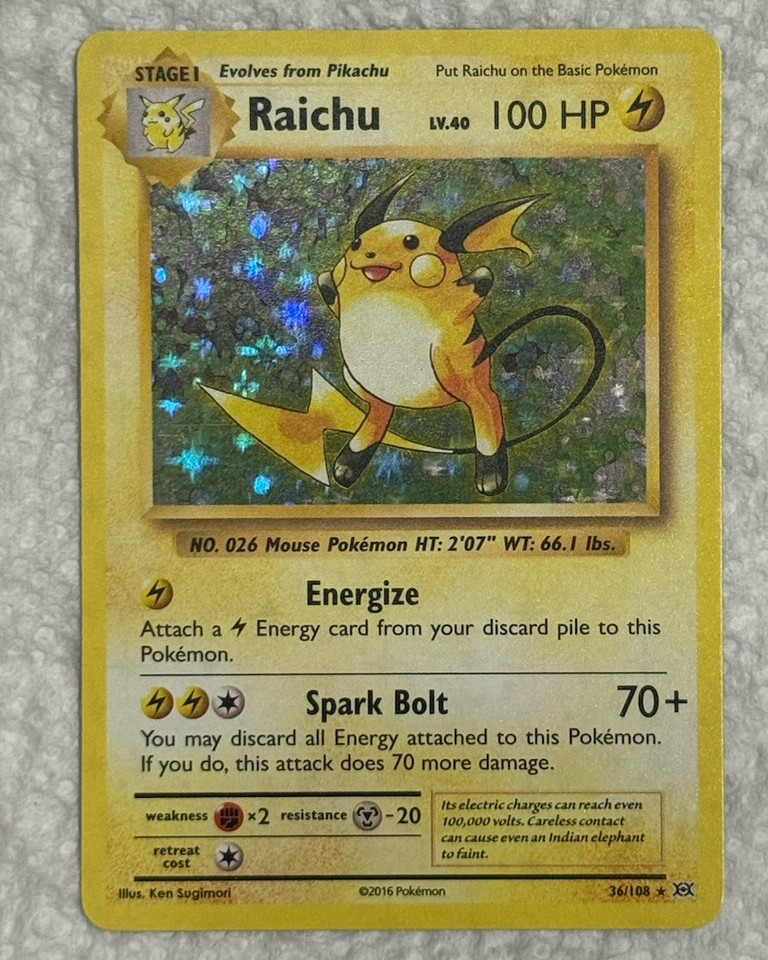 Raichu 14/64 Pokémon TCG Jungle Holo Rare 1999 English 100HP