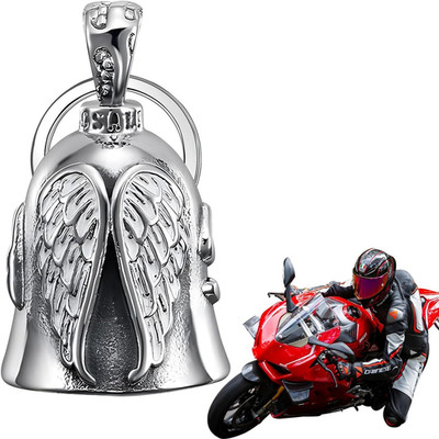 Guardian Bell Biker Bell, Motorrad Glocke Glücksbringer, Edelstahl Motorradglock