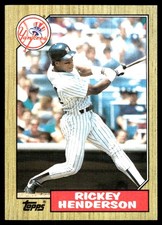 Rickey Henderson 1987 Topps #735 Yankees MLB READ FREE SHIPPING AutographDen