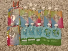 Baby Brezza Reusable Baby Food Storage Pouches LOT OF 13 Natures Little Squeeze
