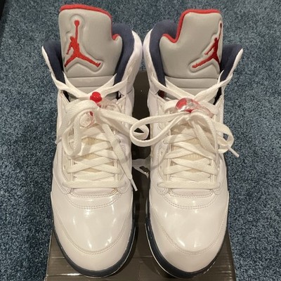Air Jordan 5 Retro Olympia 2011 White/Red/Blue Men Size 11
