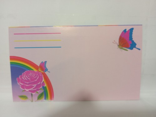 FLAWED - RARE 80s 90s VINTAGE LISA FRANK ROSES BUTTERFLY SKY STICKERS POSTALETTE - Picture 4 of 10