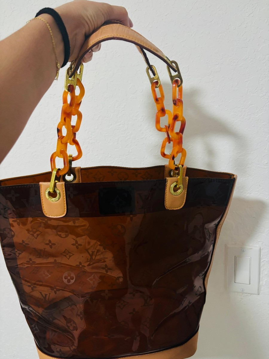 Louis Vuitton Cabas Ambre Top Handle Bag PM Brown PVC for sale