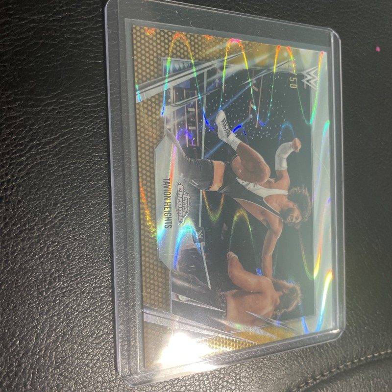 2026 Topps Chrome WWE #196 Tavion Heights GOLD REFRACTOR Wave  /50