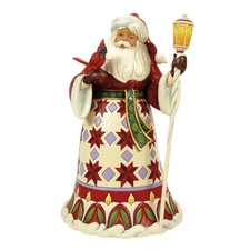 Jim Shore SANTA CARDINAL ON HAND FIGURINE-SPREADING CHRISTMAS CHEER 6017002 NEW