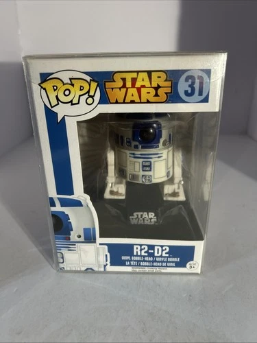 Funko Pop! Vinyl: Star Wars R2-D2 #31 Blue Box Vaulted with Pop Protector New
