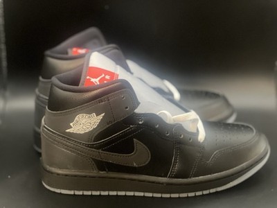 Sz 7M Jordan Air Jordan 1 Mid Leather Mid Top Basketball Sneakers Black EU 40