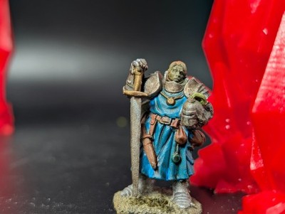 Undead Champion ''Sir Arowan the Undying''  teal d&d fantasy miniature