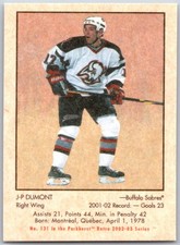 2002-03 Parkhurst Retro J.P. Dumont Mini Parallel Buffalo Sabres #131