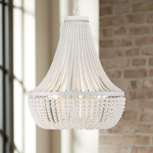 Crystorama Rylee 18 3/4" Wide Matte White 6-Light Chandelier - Picture 1 of 8