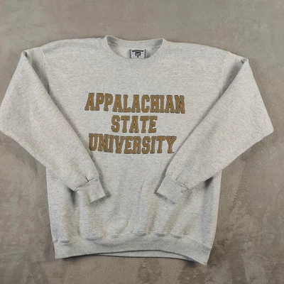 Sudadera De Colección Appalachian State Lee Grande Cuello Redondo Hecha en EE. UU. Gris - Imagen 1 de 4