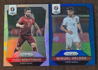 (2) Panini Prizm Euro 2016 Portugal Lot Miguel Veloso BLUE /249 Moutinho SILVER