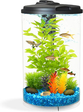 Aquaview 3-Gallon 360 Aquarium with LED Lighting 7 Color Choices and Power Fil