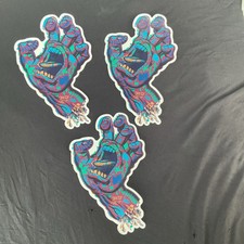 Santa Cruz Skateboard Sticker Old School Screaming Hand Set Of 3