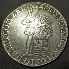 1776 Date of Independence! US. DUTCH COLONIAL SILVER LEG DOLLAR! Silver Dukaat Z