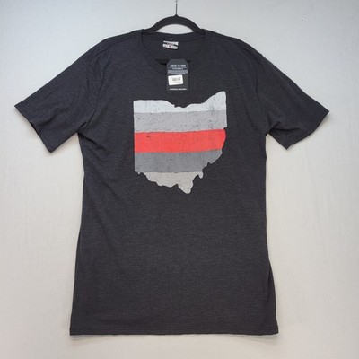 Where I'm From T-Shirt Mens Large Gray Ohio OSU Graphic Tri-Blend Short Sleeve