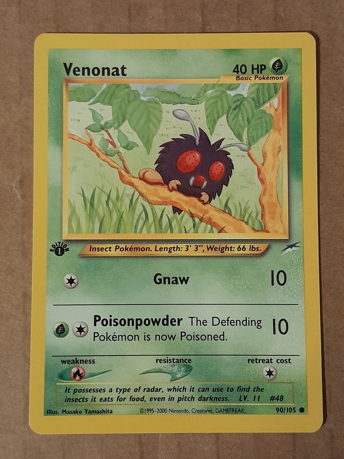 Pokemon Venonat 90/105 1st Edition NEO Destiny LP See Pictures