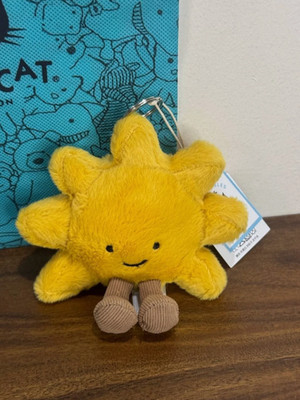 Jellycat Amuseables Sun Bag Charm Keychain Soft Plush Toy Gift Accessory NWT