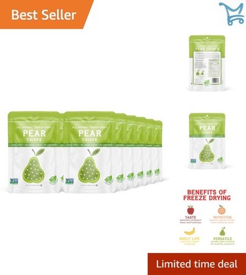 Freeze-Dried Pear Crisps Gluten-Free Plant-Based Snack 12 Pack