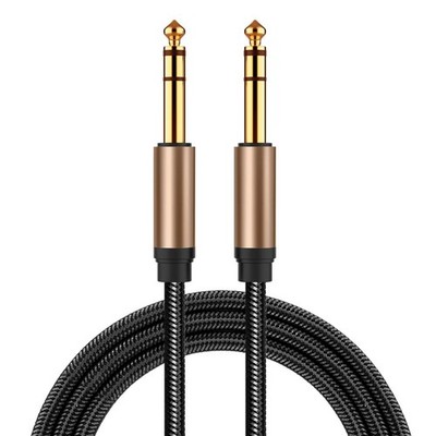 TRS 1/4 Zoll bis 1/4 Zoll 6,5 mm symmetrisches Gitarrenkabel für elektrische