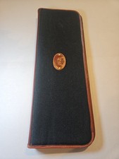 Necktie travel leather storage zipper case