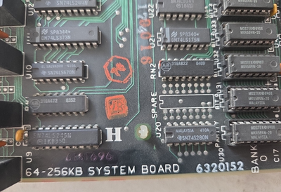 WORKING IBM XT 5160 PC Computer Motherboard 64-256KB System Board